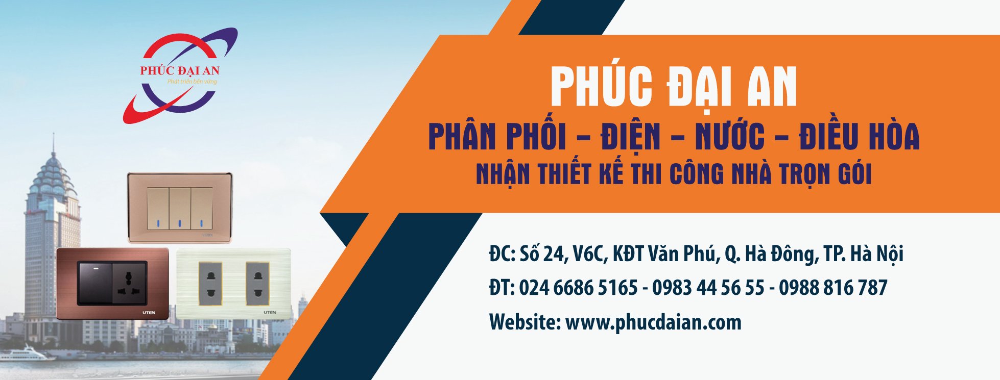 Phúc Đại An chuyên phân phối thiết bị điện Uten