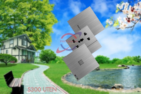 Lựa chọn Bộ ổ cắm đôi 3 chấu và công tắc S300 - Uten