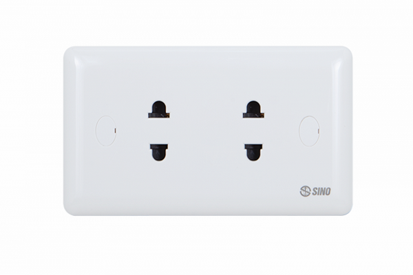 Ổ cắm đôi 2 chấu S19