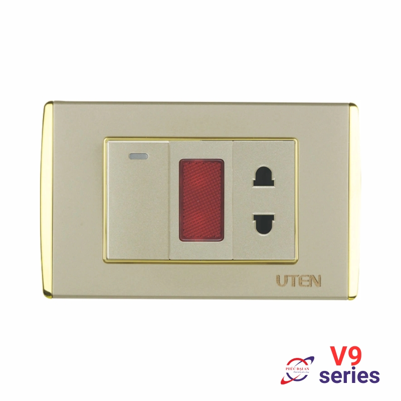 công tắc ổ cắm uten v9.1 dùng đế âm chũ nhật